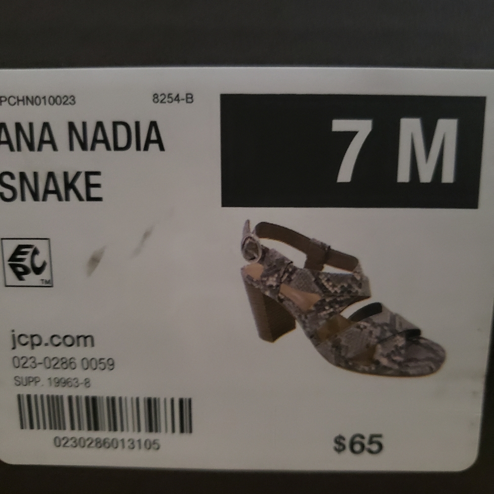 BNWT a.n.a Nadia Heeled Sandals in snake (7) - Picture 2 of 7